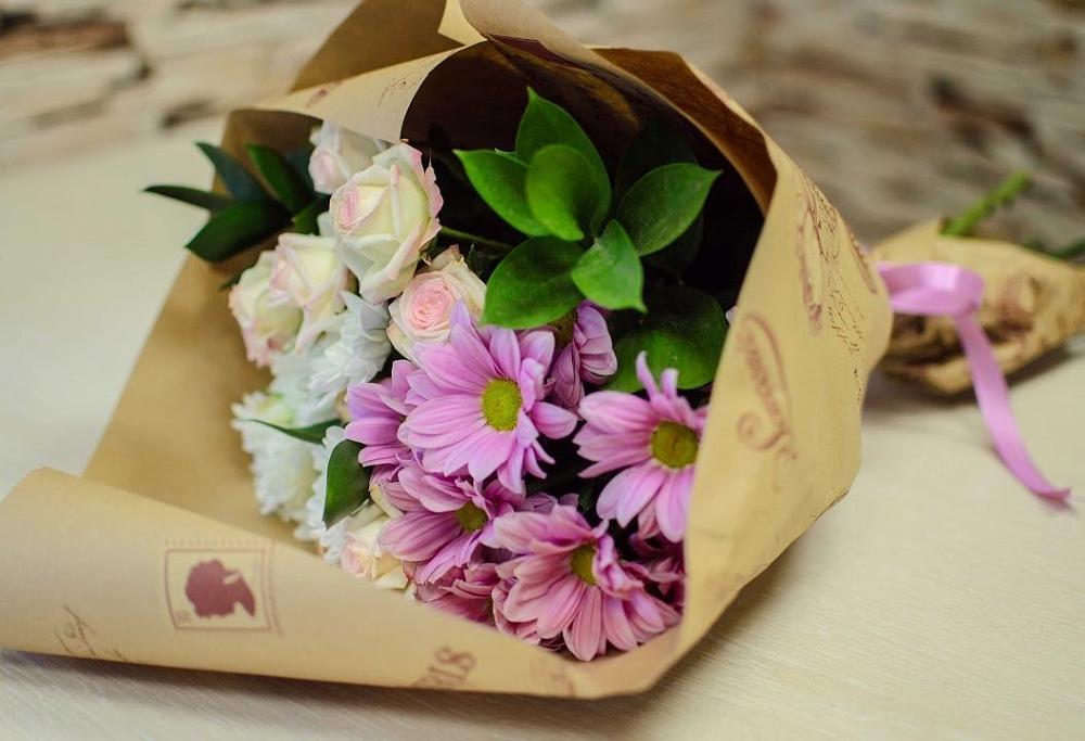 Букет цветов из: Розы и Хризантемы в Быково Подольского района