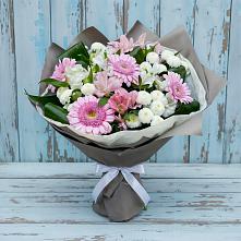 Букет цветов из:  Герберы, Альстромерии и Хризантемы в Быково Подольского района