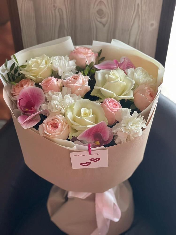 Букет цветов из: Орхидеи, Розы и Гвоздики в Быково Подольского района