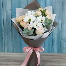 Букет цветов из:  Хризантемы и Розы #REPLACE_PRED# Быково Подольского района