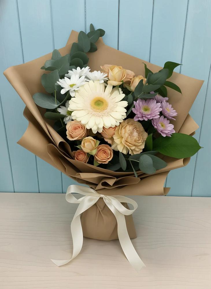 Букет цветов из: Герберы и Хризантемы в Быково Подольского района