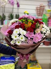 Букет цветов из:  Розы, Хризантемы и Альстромерии #REPLACE_PRED# Быково Подольского района