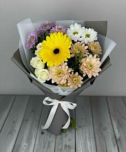 Букет цветов из:  Розы, Герберы и Хризантемы #REPLACE_PRED# Быково Подольского района