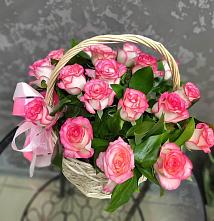 Цветочная композиция из Розы в корзине #REPLACE_PRED# Быково Подольского района