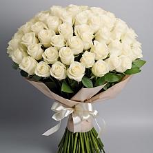 Букет 101 беля роза Белоснежка в Быково Подольского района