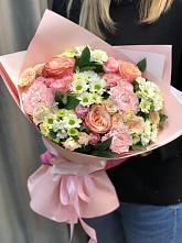 Букет цветов из:  Гвоздики, Розы и Хризантемы #REPLACE_PRED# Быково Подольского района
