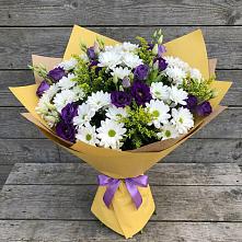 Букет цветов из:  Ирисы, Хризантемы и Ромашки в Быково Подольского района