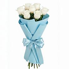 Букет 7 белых роз Проуд в Быково Подольского района