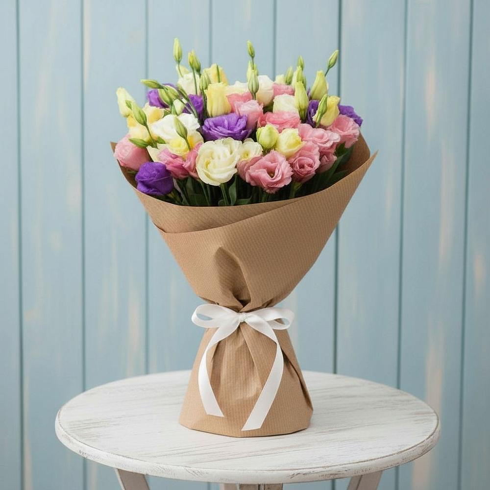 Букет цветов из: Лизиантусы в Быково Подольского района