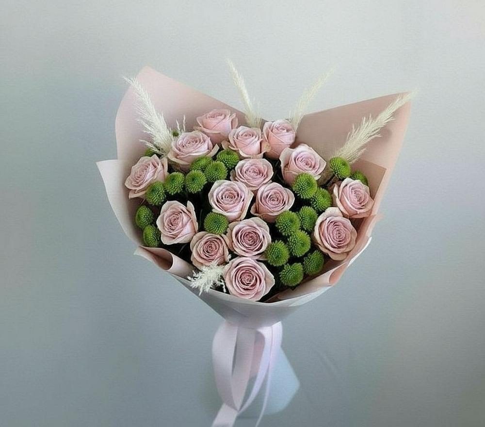 Букет цветов из: Розы и Хризантемы в Быково Подольского района