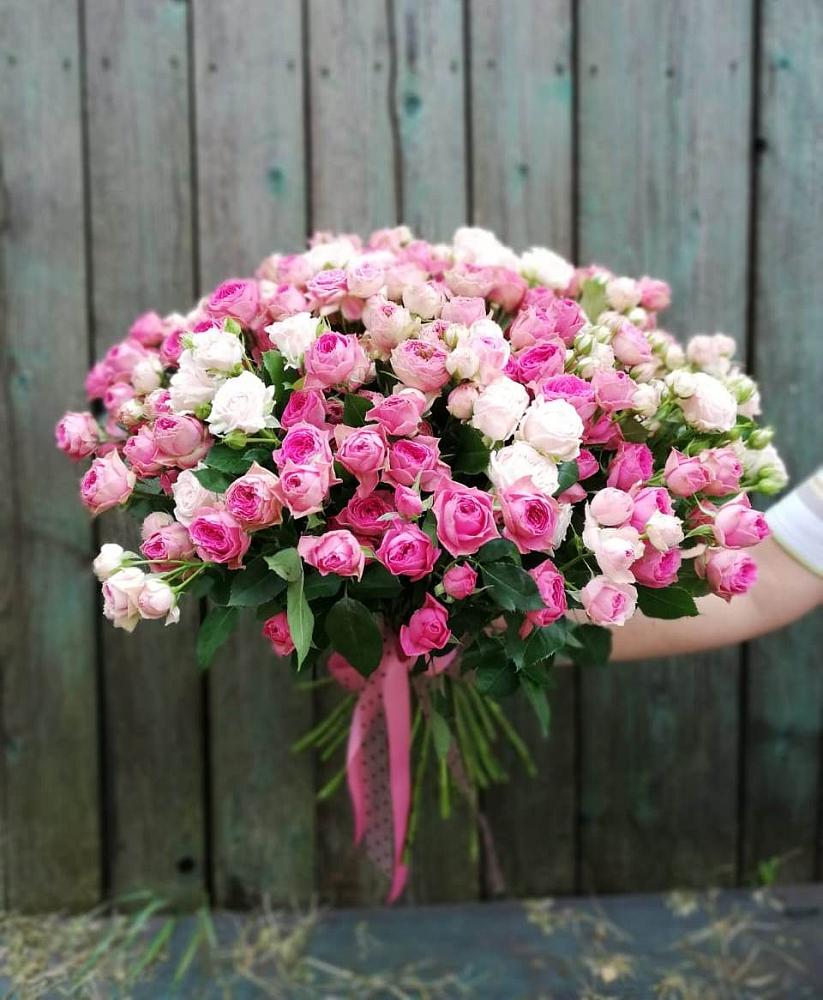 Букет Розовые кустовые розы Натали и Лав Лидия в Быково Подольского района