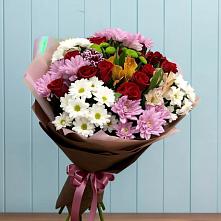 Букет цветов из:  Розы, Хризантемы и Альстромерии #REPLACE_PRED# Быково Подольского района