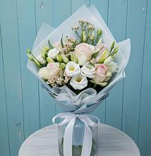 Букет цветов из:  Розы и Лизиантусы в Быково Подольского района