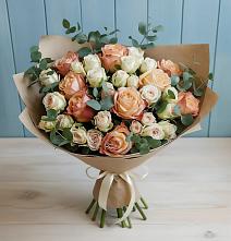 Букет цветов из:  Альстромерии и Розы #REPLACE_PRED# Быково Подольского района