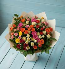 Букет Микс из разноцветных кустовых роз #REPLACE_PRED# Быково Подольского района